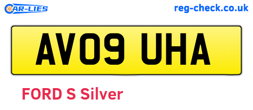 AV09UHA are the vehicle registration plates.