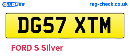 DG57XTM are the vehicle registration plates.