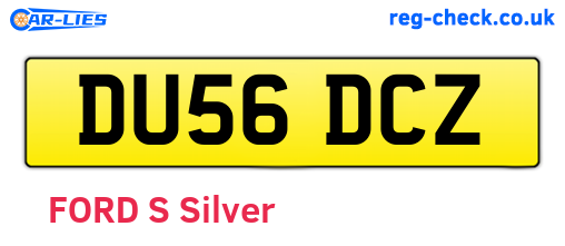 DU56DCZ are the vehicle registration plates.