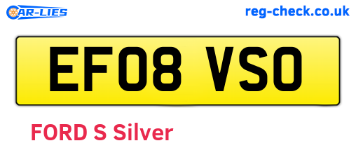 EF08VSO are the vehicle registration plates.