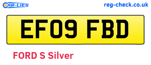 EF09FBD are the vehicle registration plates.