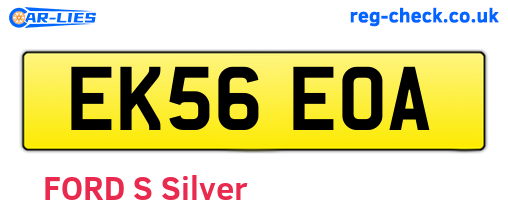 EK56EOA are the vehicle registration plates.