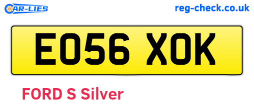 EO56XOK are the vehicle registration plates.