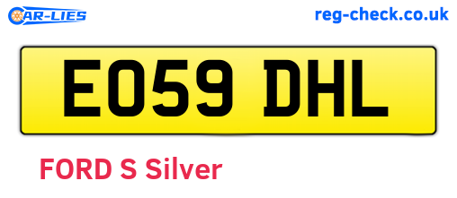 EO59DHL are the vehicle registration plates.