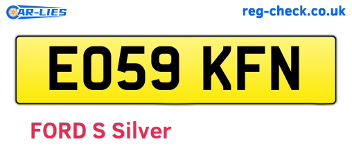 EO59KFN are the vehicle registration plates.