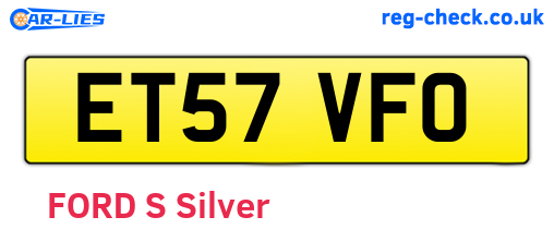 ET57VFO are the vehicle registration plates.