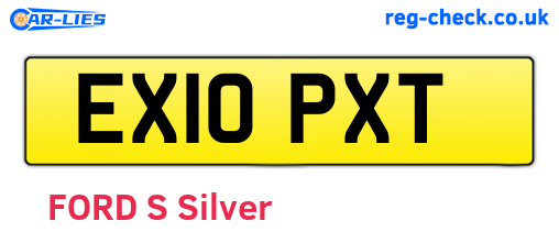 EX10PXT are the vehicle registration plates.