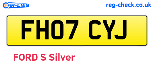 FH07CYJ are the vehicle registration plates.