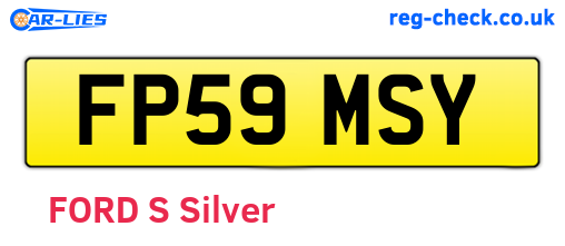 FP59MSY are the vehicle registration plates.