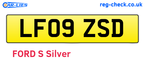LF09ZSD are the vehicle registration plates.