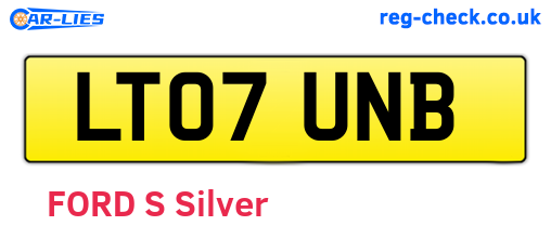 LT07UNB are the vehicle registration plates.