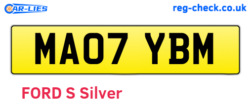 MA07YBM are the vehicle registration plates.