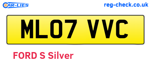 ML07VVC are the vehicle registration plates.