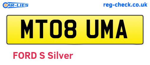 MT08UMA are the vehicle registration plates.