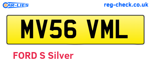 MV56VML are the vehicle registration plates.
