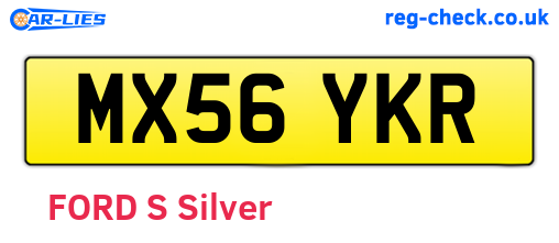 MX56YKR are the vehicle registration plates.