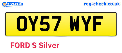 OY57WYF are the vehicle registration plates.