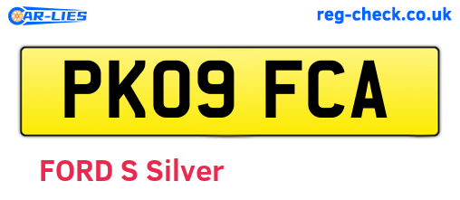 PK09FCA are the vehicle registration plates.