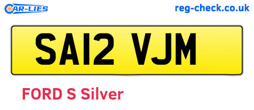 SA12VJM are the vehicle registration plates.