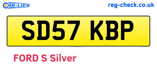 SD57KBP are the vehicle registration plates.