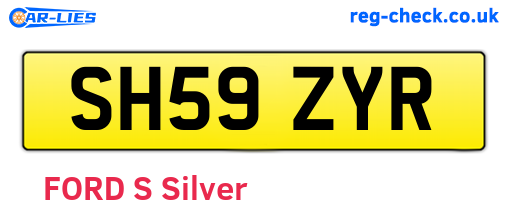 SH59ZYR are the vehicle registration plates.