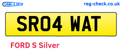 SR04WAT are the vehicle registration plates.