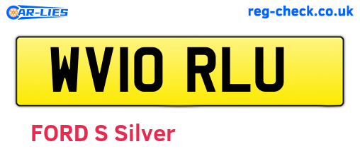 WV10RLU are the vehicle registration plates.