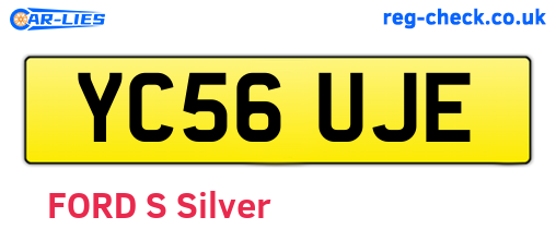 YC56UJE are the vehicle registration plates.