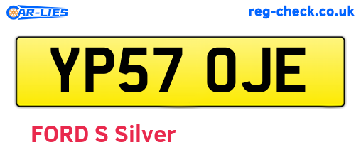 YP57OJE are the vehicle registration plates.