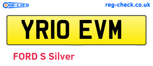 YR10EVM are the vehicle registration plates.