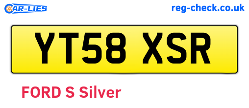 YT58XSR are the vehicle registration plates.