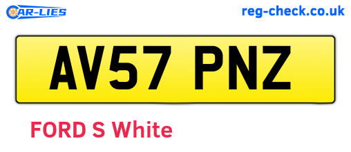 AV57PNZ are the vehicle registration plates.