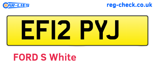 EF12PYJ are the vehicle registration plates.