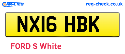 NX16HBK are the vehicle registration plates.