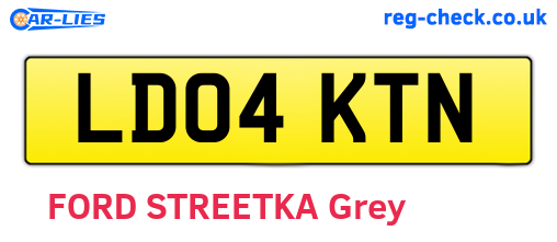 LD04KTN are the vehicle registration plates.
