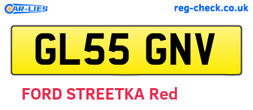 GL55GNV are the vehicle registration plates.
