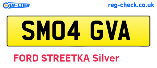 SM04GVA are the vehicle registration plates.