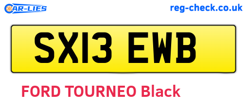 SX13EWB are the vehicle registration plates.