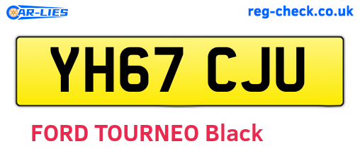 YH67CJU are the vehicle registration plates.