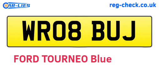 WR08BUJ are the vehicle registration plates.