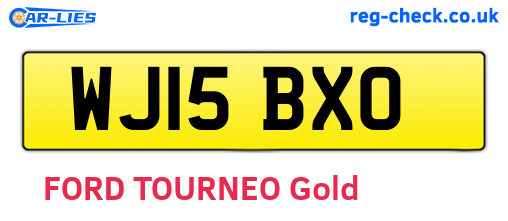 WJ15BXO are the vehicle registration plates.