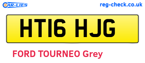HT16HJG are the vehicle registration plates.