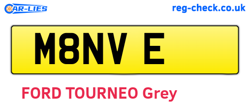 M8NVE are the vehicle registration plates.