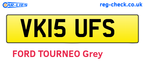 VK15UFS are the vehicle registration plates.
