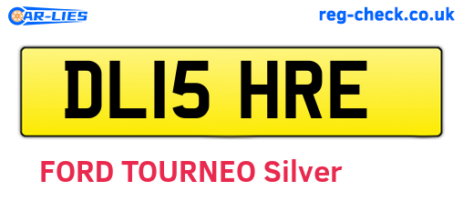 DL15HRE are the vehicle registration plates.