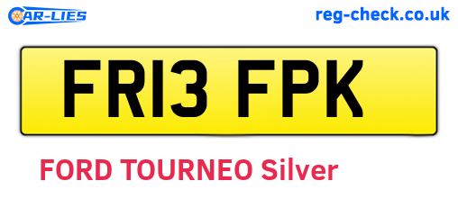 FR13FPK are the vehicle registration plates.
