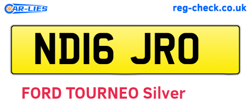 ND16JRO are the vehicle registration plates.
