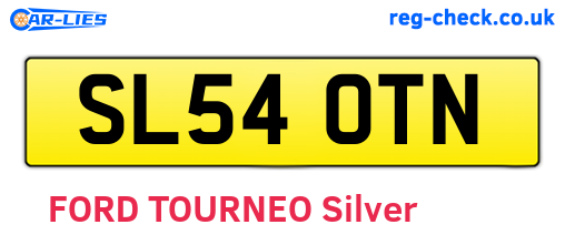 SL54OTN are the vehicle registration plates.