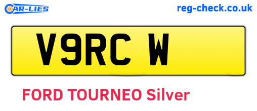 V9RCW are the vehicle registration plates.