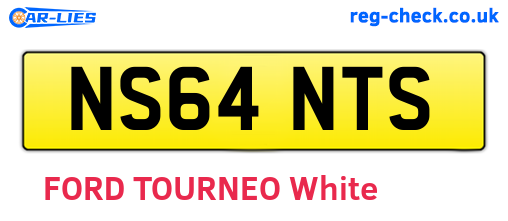 NS64NTS are the vehicle registration plates.